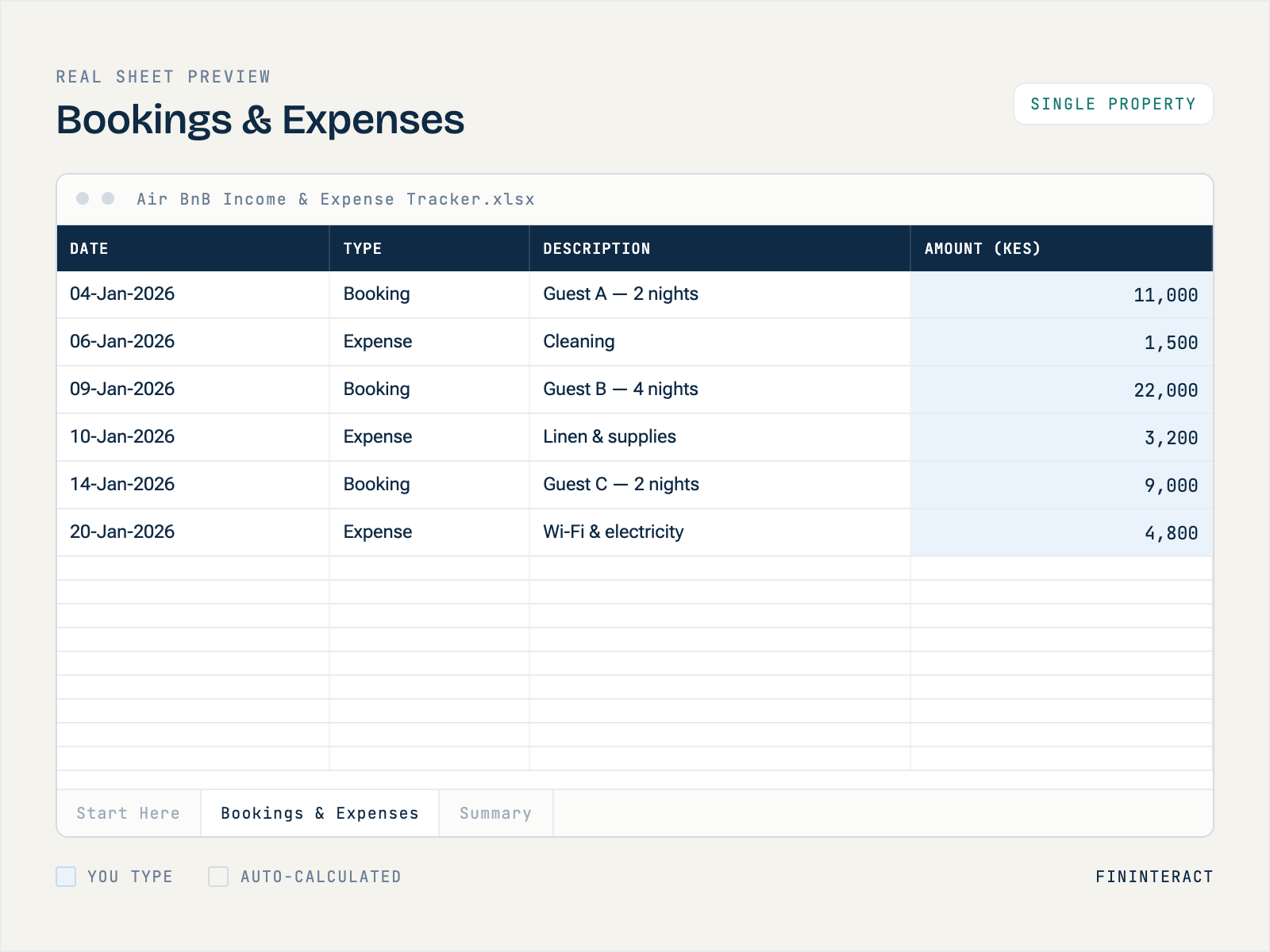 Air BnB Income & Expense Tracker thumbnail 3