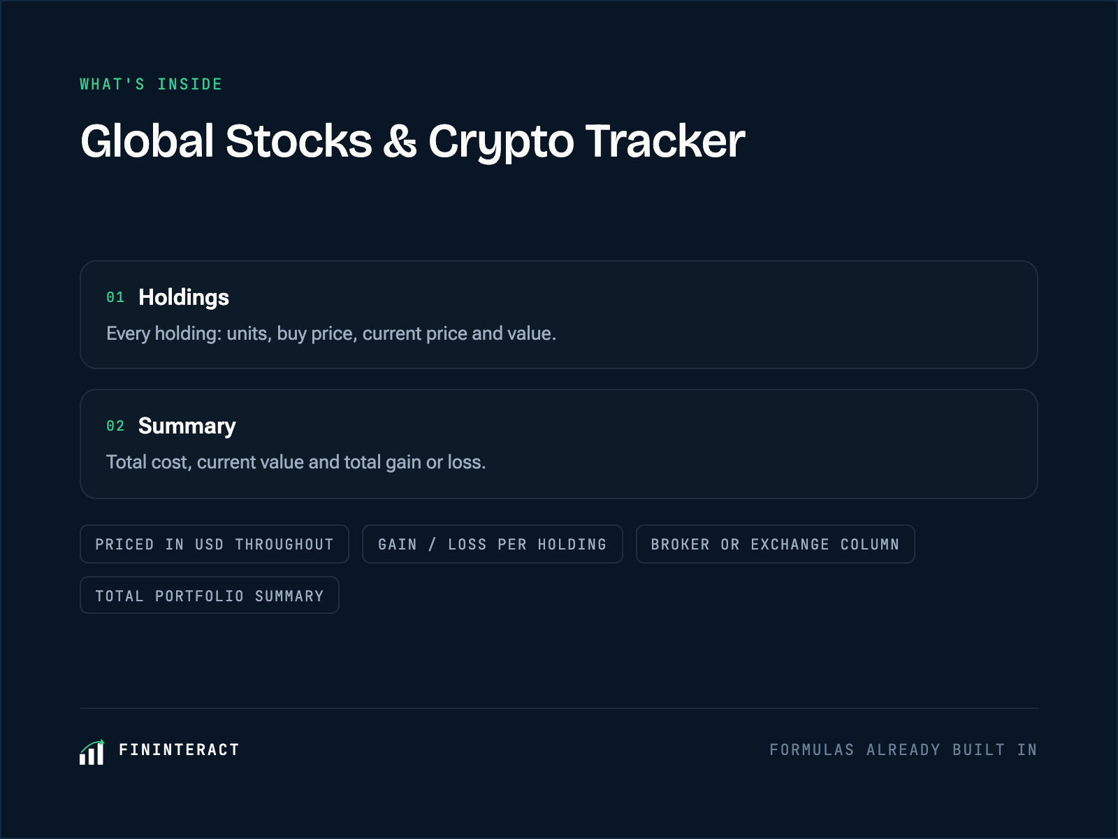 Global Stocks & Crypto Tracker (USD) preview