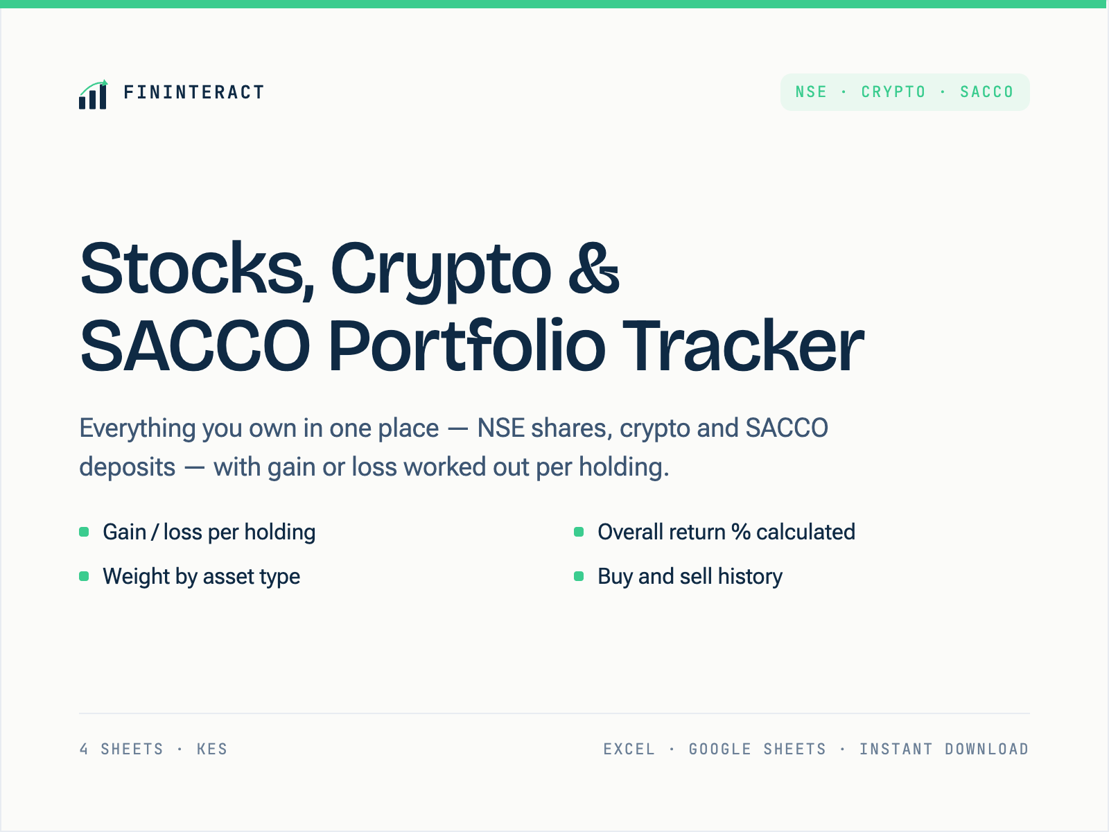 Stocks, Crypto & SACCO Portfolio Tracker thumbnail 2