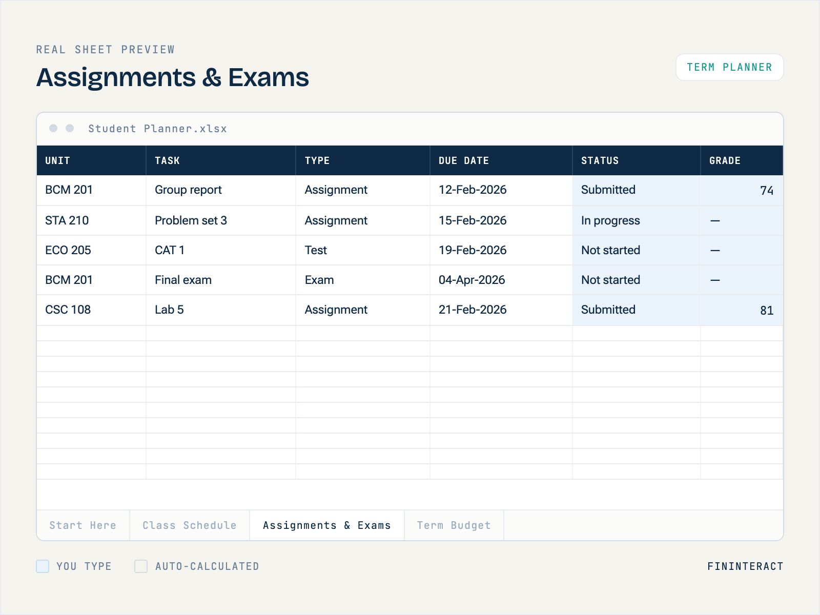 Student Planner (One-time Purchase) thumbnail 3