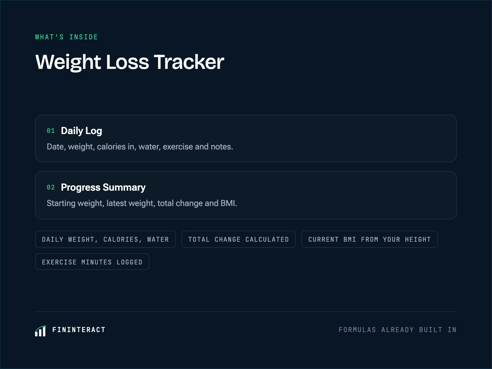 Weight Loss Tracker (One-time Purchase) preview 1 of 3
